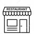 Restaurant icon vector isolated on white background, Restaurant sign , thin line design elements in outline style people counting solution People Counting Solution restaurant 70x70